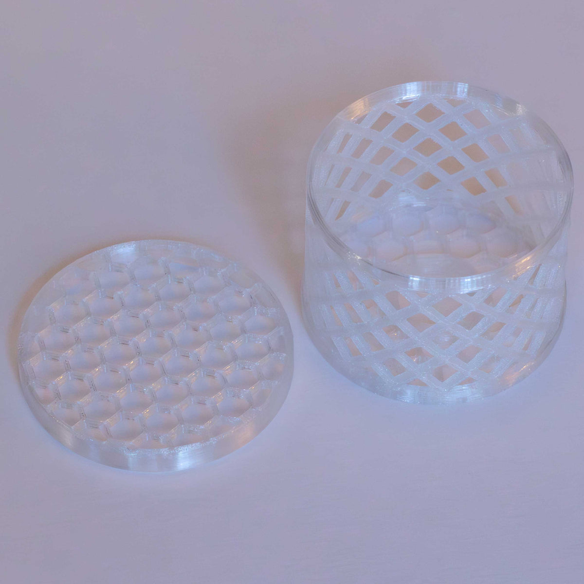 Clear PETG Mushroom Coral Box 1 1/2 inch interior